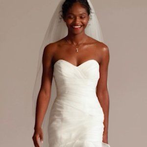 Strapless Wedding Dress with Lace-Up Back
